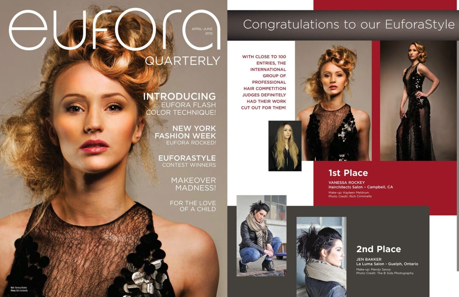 Eufora magazine tear sheet, photography by Rich Cirminello