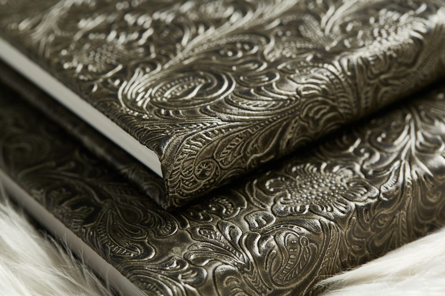 Detail of a hand-bound boudoir album, Rich Cirminello