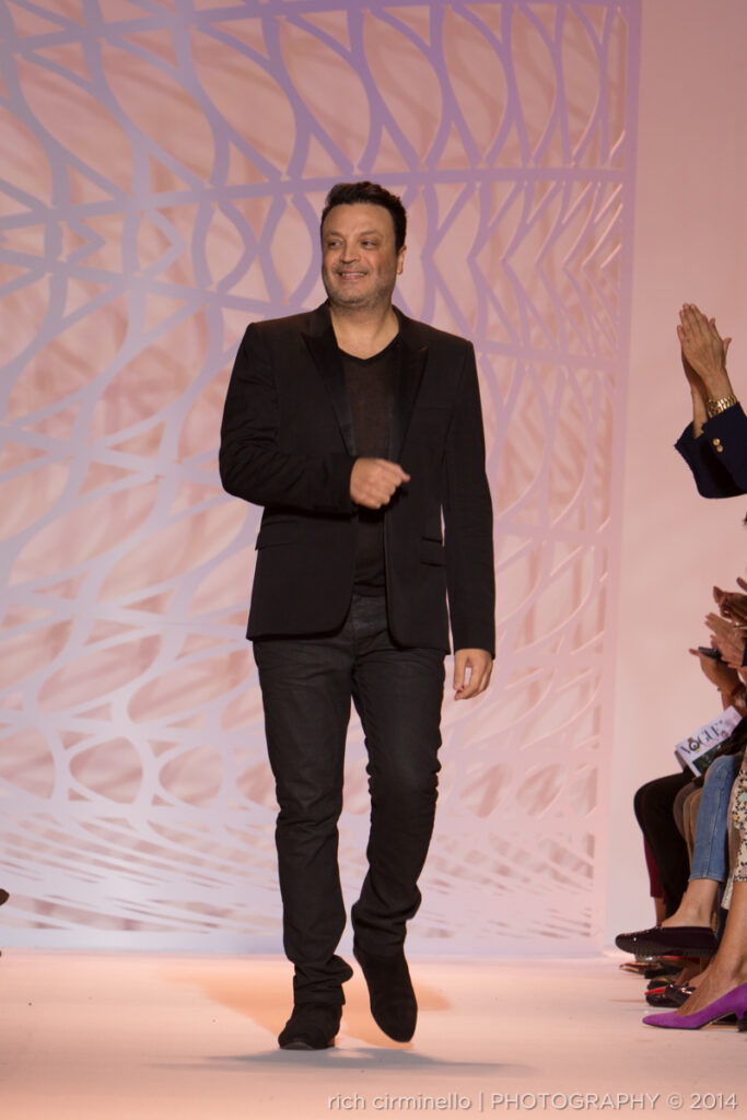 Zuhair Murad walking on the runway after his 2014 Haute Couture Fashion Week show in Paris, photographed by Rich Cirminello.