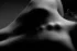 Abstract black and white bodyscape of skin and shadow