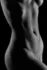 Black and white torso study in soft side light