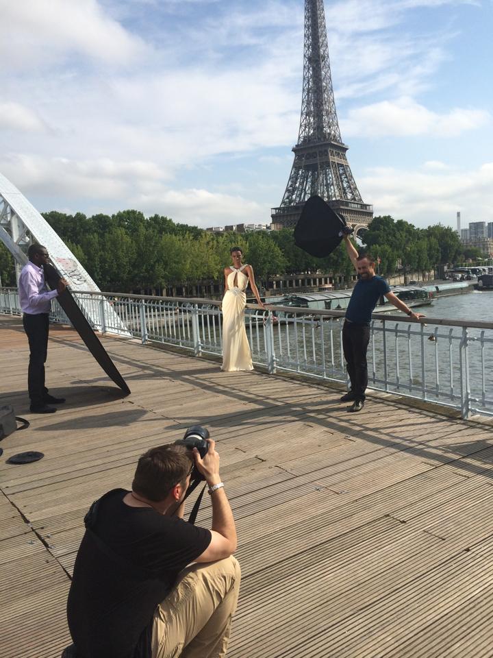 Rich Cirminello photographing a fashion editorial in Paris