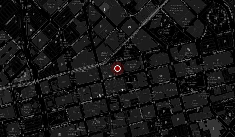 Map of Rich Cirminello Photography studio at 1555 Elm St, Suite 3104, Downtown Dallas